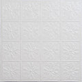 Bright White Gloss Metal Tin Surface-Mount Ceiling Tiles 5-Pack L6166