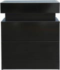 White 2 Drawer LED Nightstand K56676