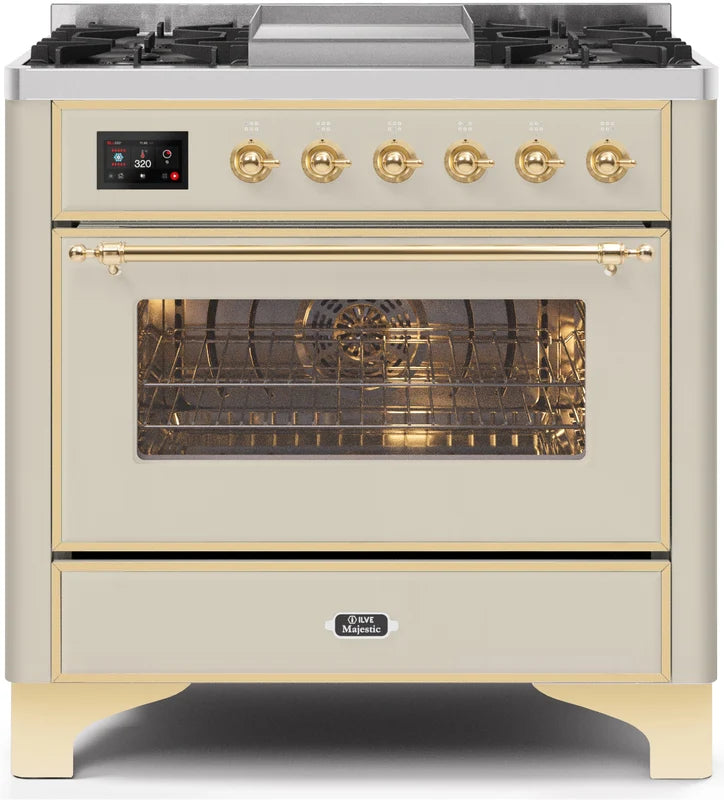 Antique White Dual Fuel Natural Gas Range M88824