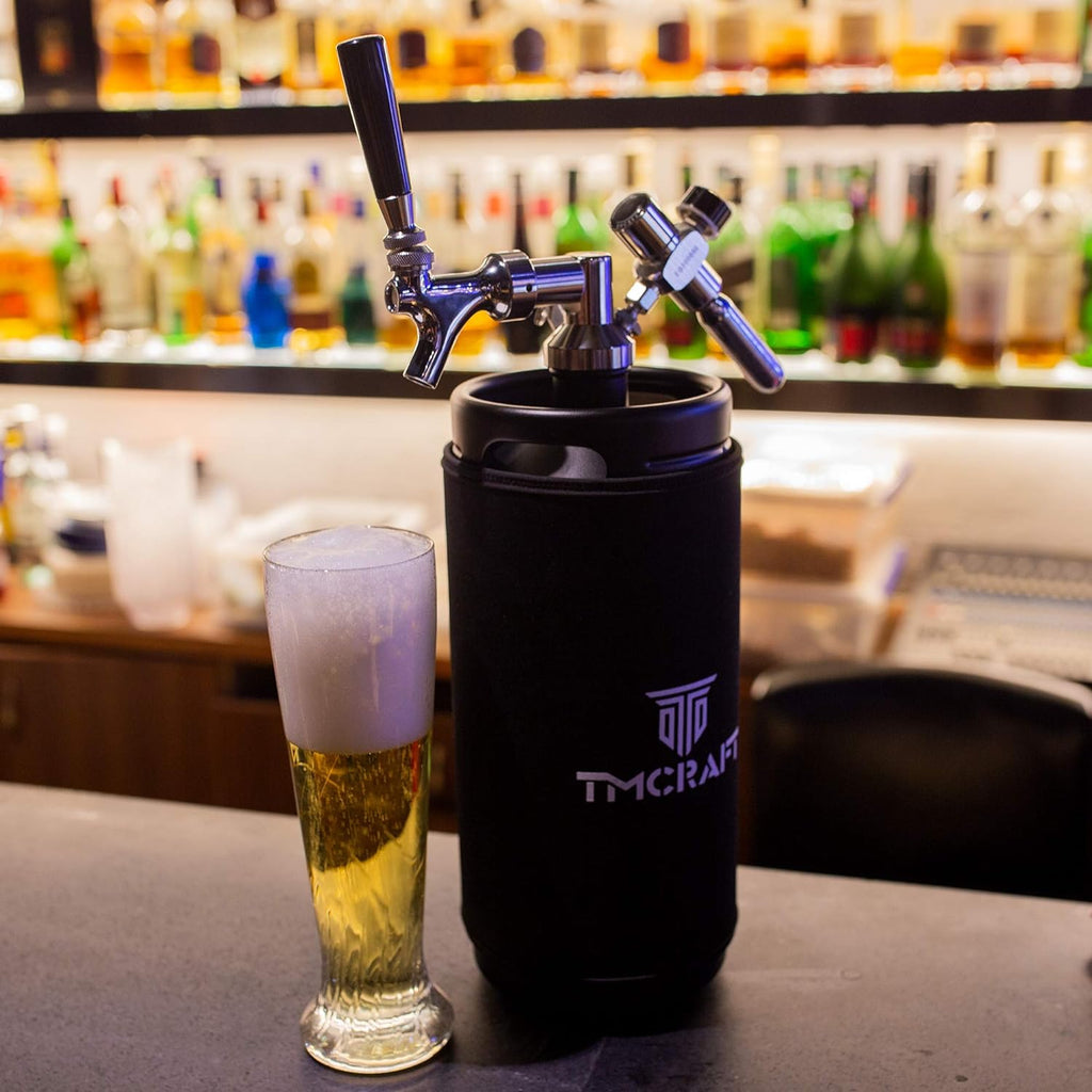 128oz Pressurized Stainless Steel Mini Keg with Cooler Jacket S56370