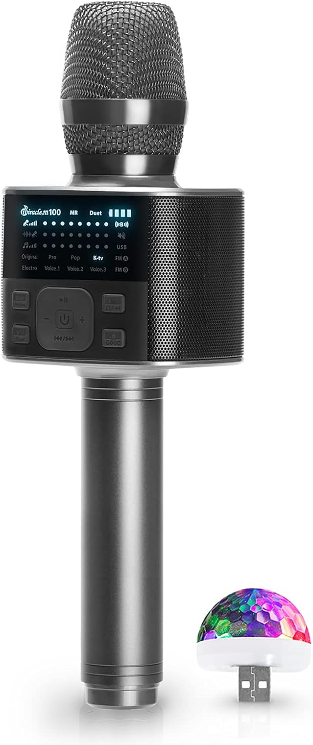 Bluetooth Karaoke Microphone with LED Screen Q47862