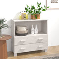 White Solid Wood Pine Sideboard A76691