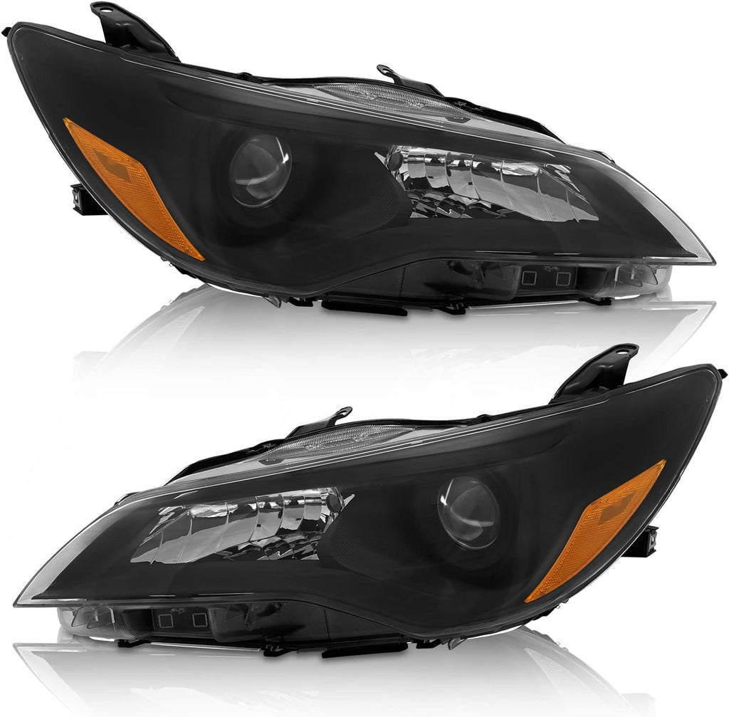 Headlight Assembly Chrome Housing Driver and Passenger Side H257