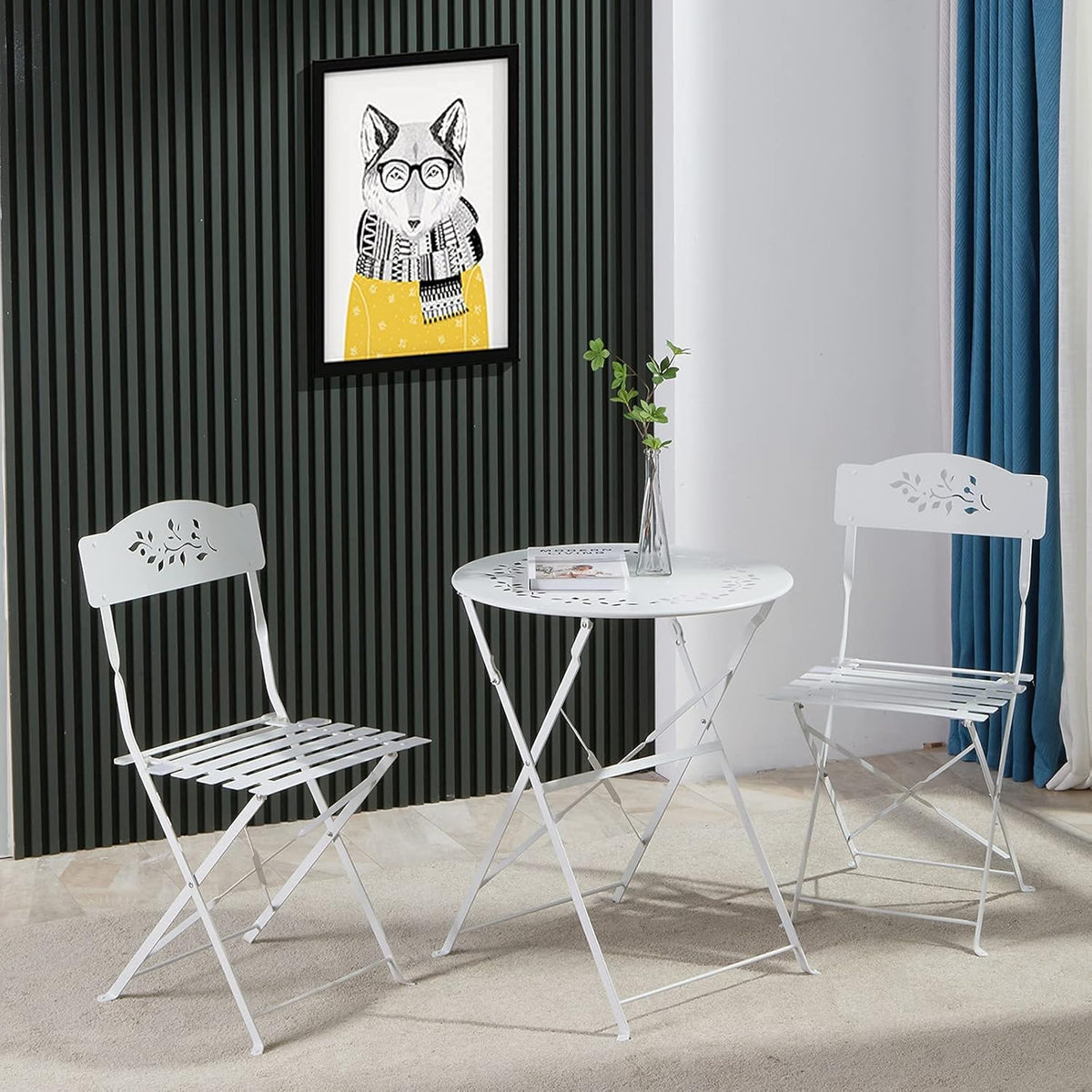 3 Piece Folding Patio Bistro Set O766711