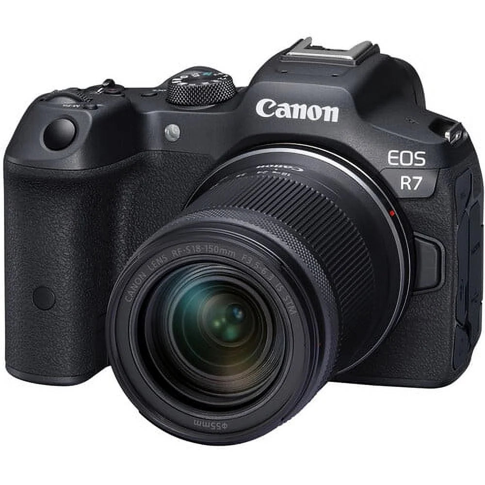 Canon EOS R7 Mirrorless Camera with 18-150mm Lens, Microphone, Tripod Grip, 64GB Accessory Bundle (37 Items) N908014