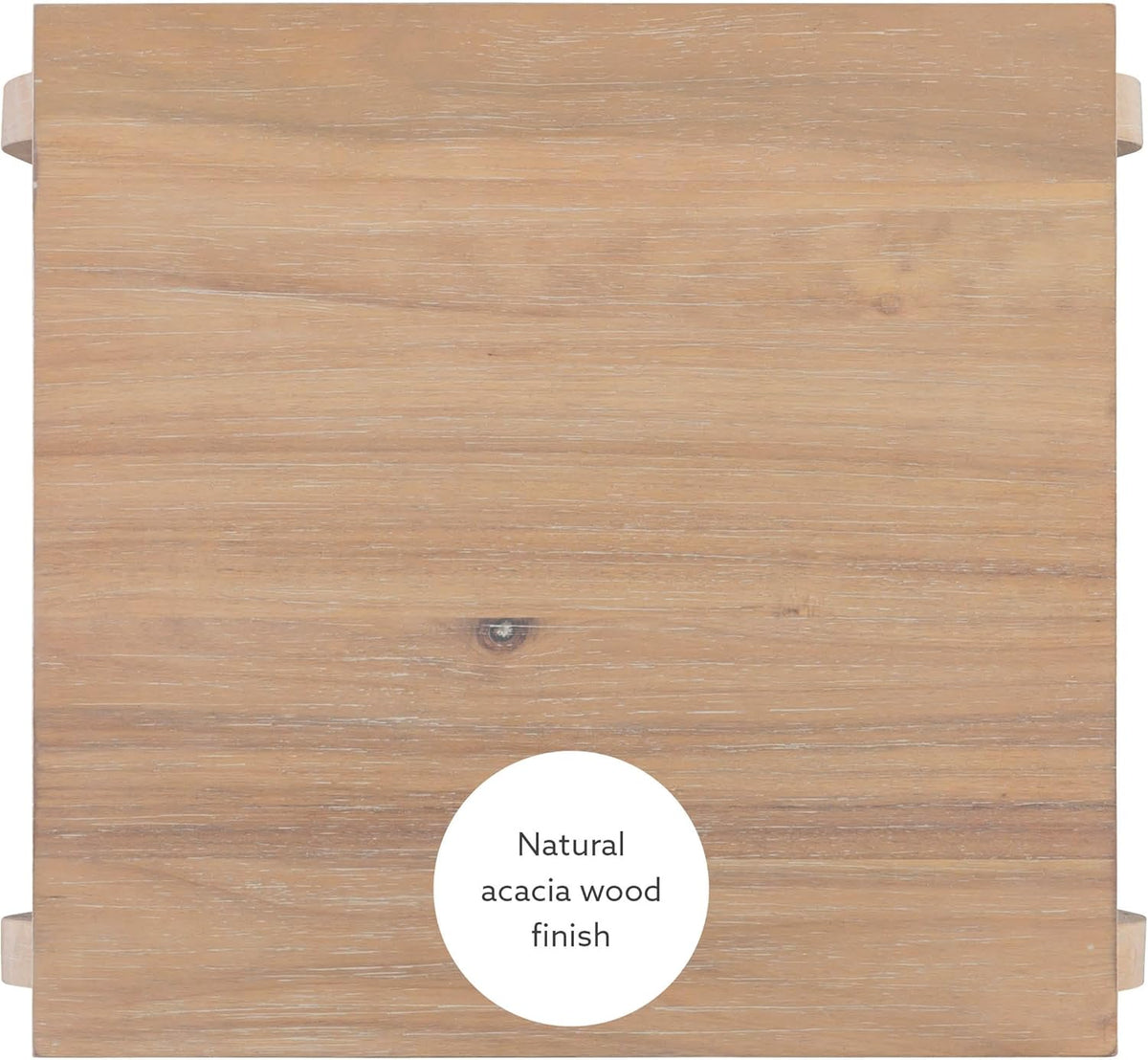 Natural Wooden Side Table with Curved Legs and Two Display Shelves D5472