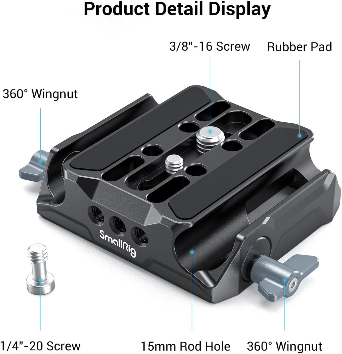 Universal LWS Baseplate with Dual 15mm Rod Clamp Q1237