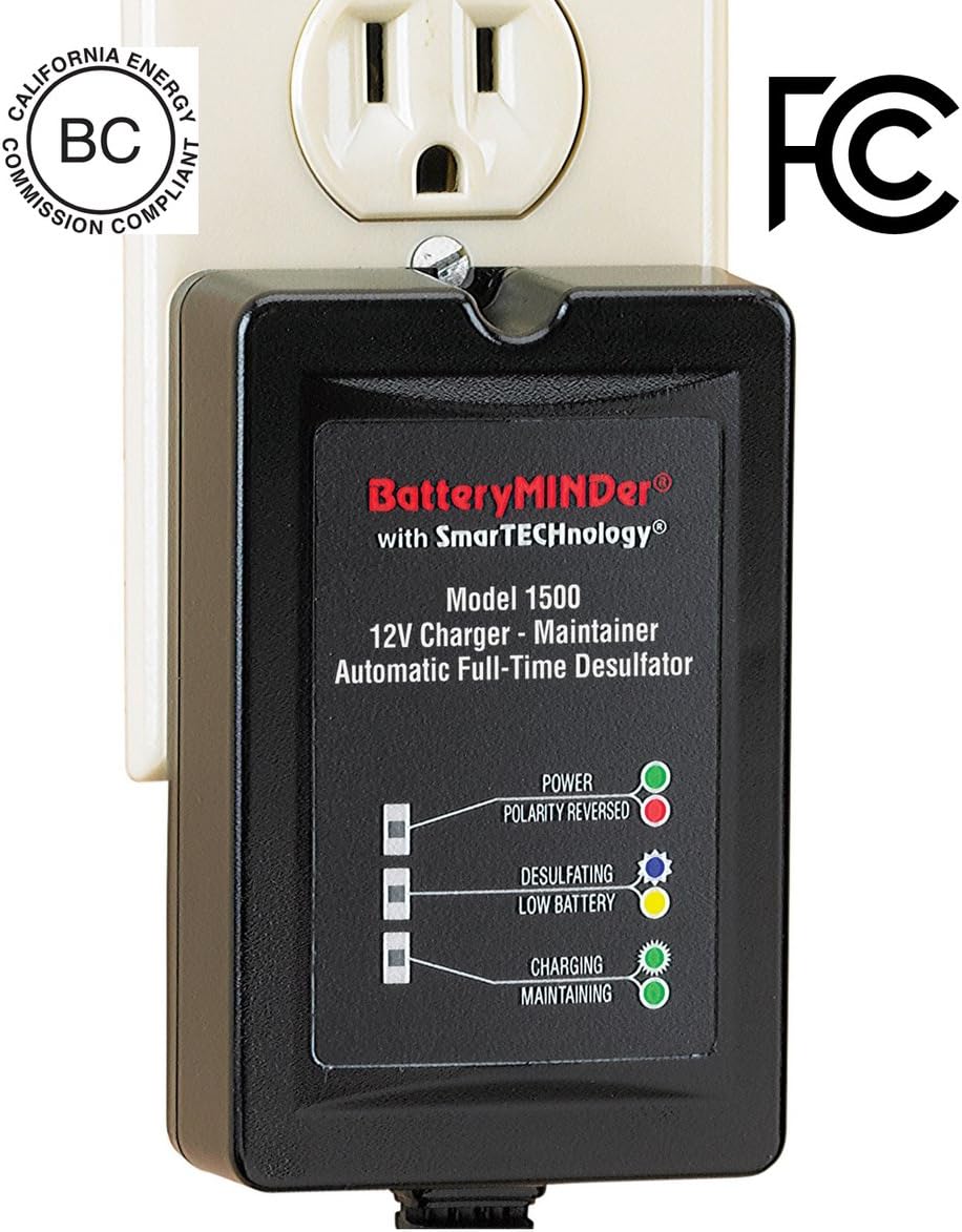 12 Volt 1.5 Amp Battery Charger Maintenance Charger Desulfator B87193