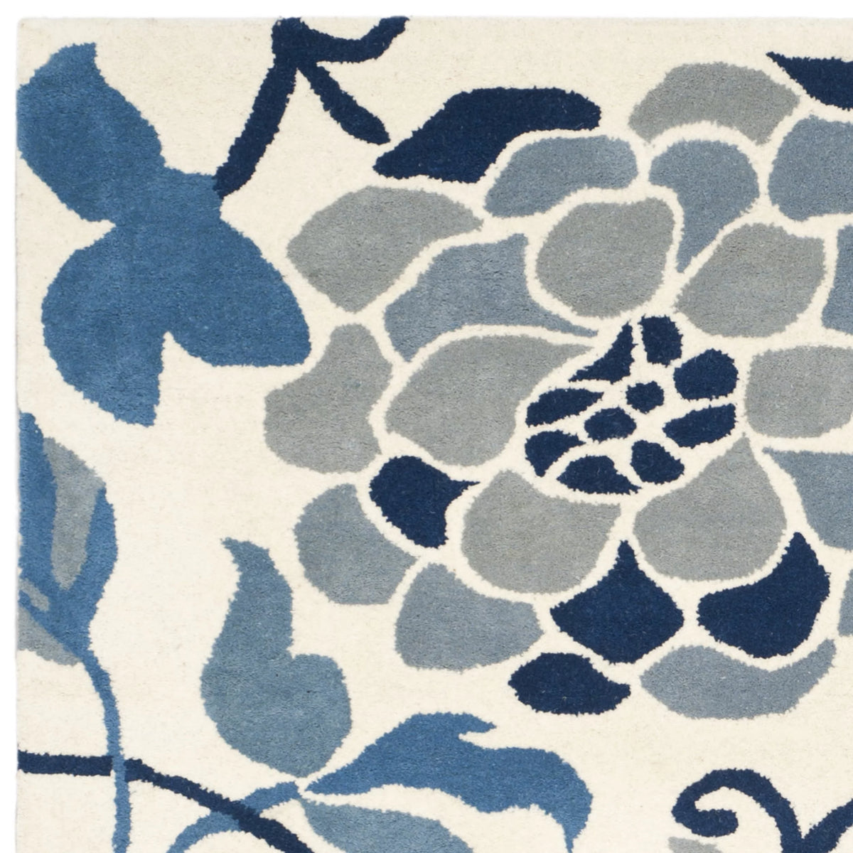 Blue Floral Area Rug 2'6" x 4'3" H45681