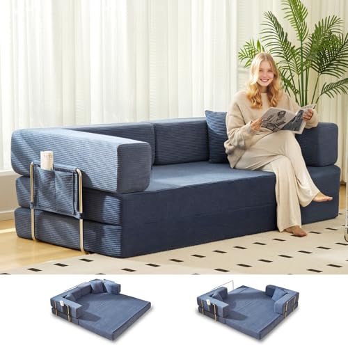 Off White Corduroy Modular Floor Couch J133873