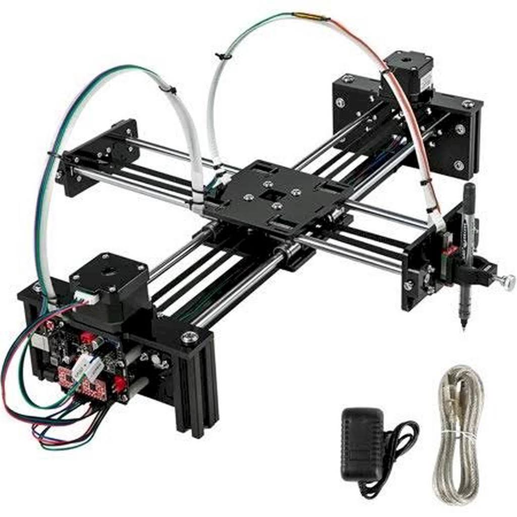 XY Plotter Pen Drawing Robot CNC Router Kit 2 Axis Black F986
