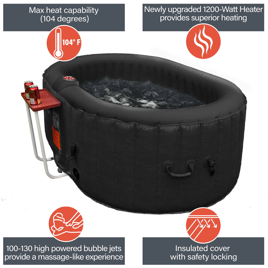 145 Gallon 2 Person Brown Oval Inflatable Hot Tub N648