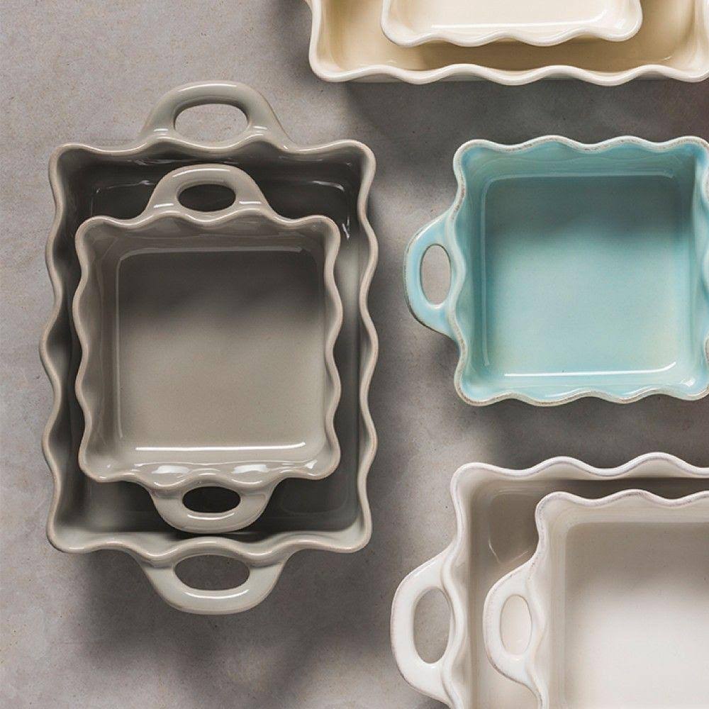 White Rectangular Baker I58365