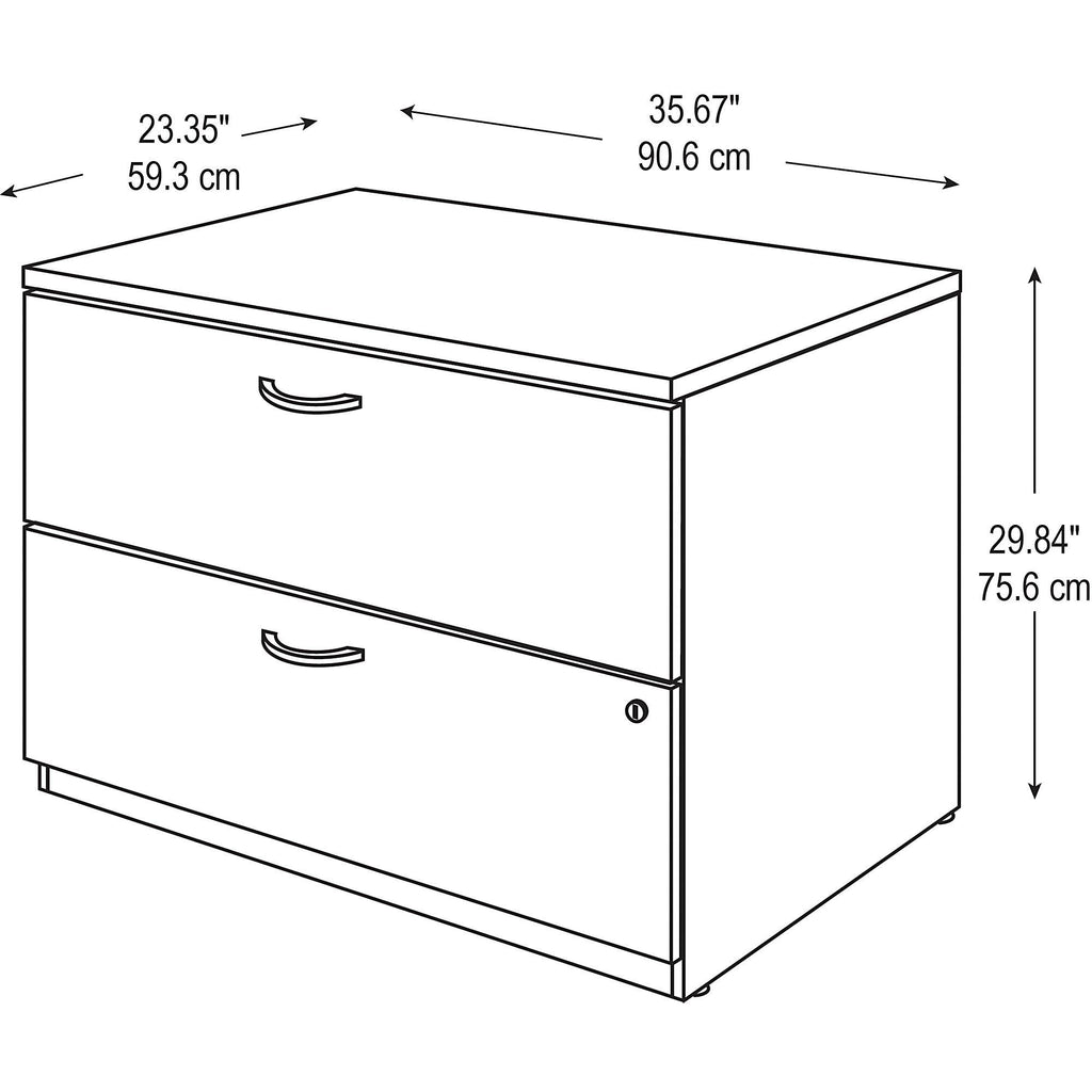 2 Drawer Mahogany Lateral File Cabinet X50273