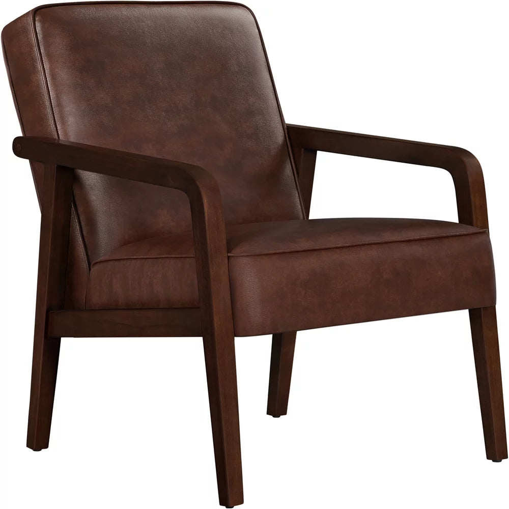 Dark Brown Upholstered Accent Chair Z319