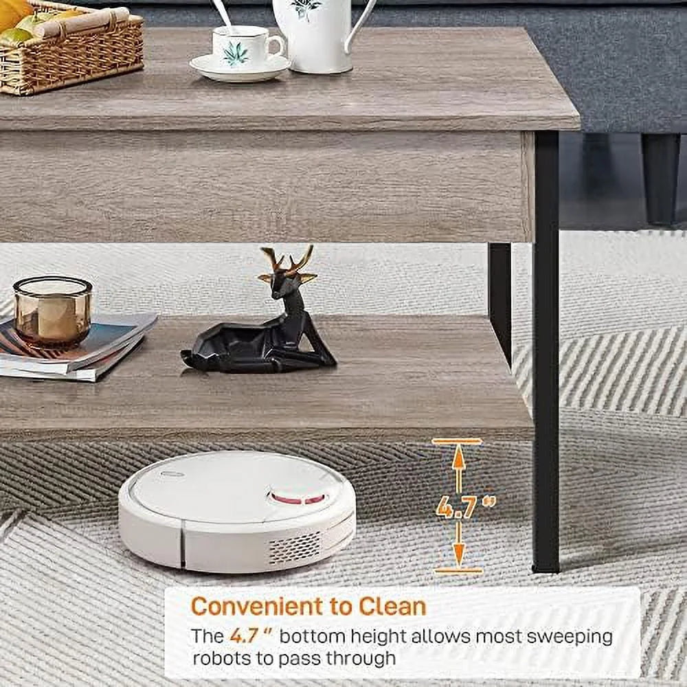 Lift Top Coffee Table Set of 3 with Hidden Compartments P6530
