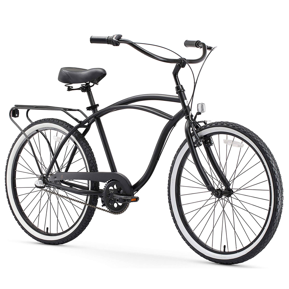 24" 3-Speed Matte Black Cruiser Bicycle H345935