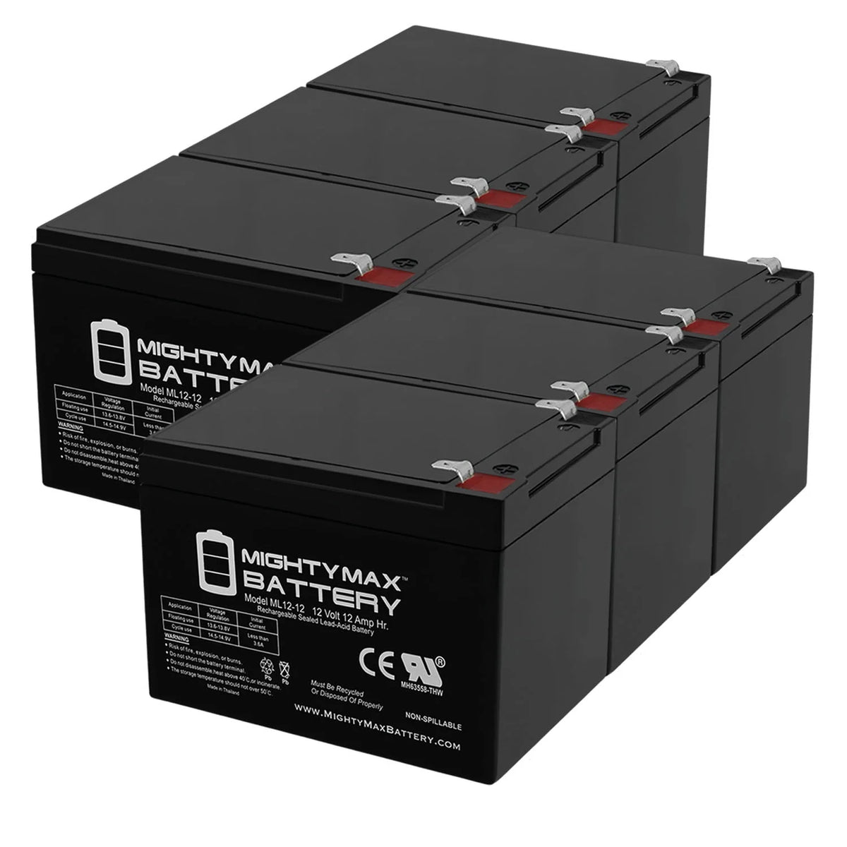 12V 12AH Deep-Cycle Rechargeable Battery P61528