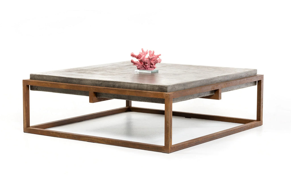 Concrete And Metal Coffee Table S7696