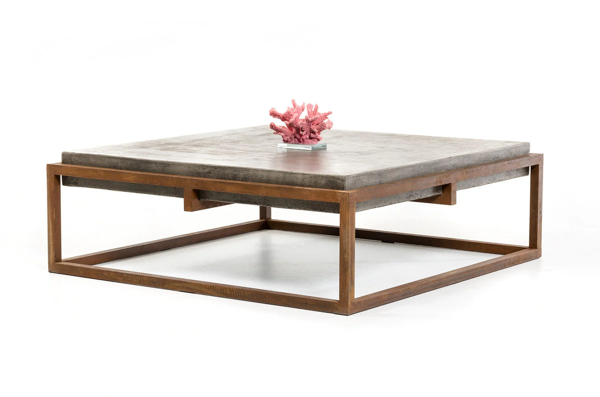 Concrete And Metal Coffee Table S7696