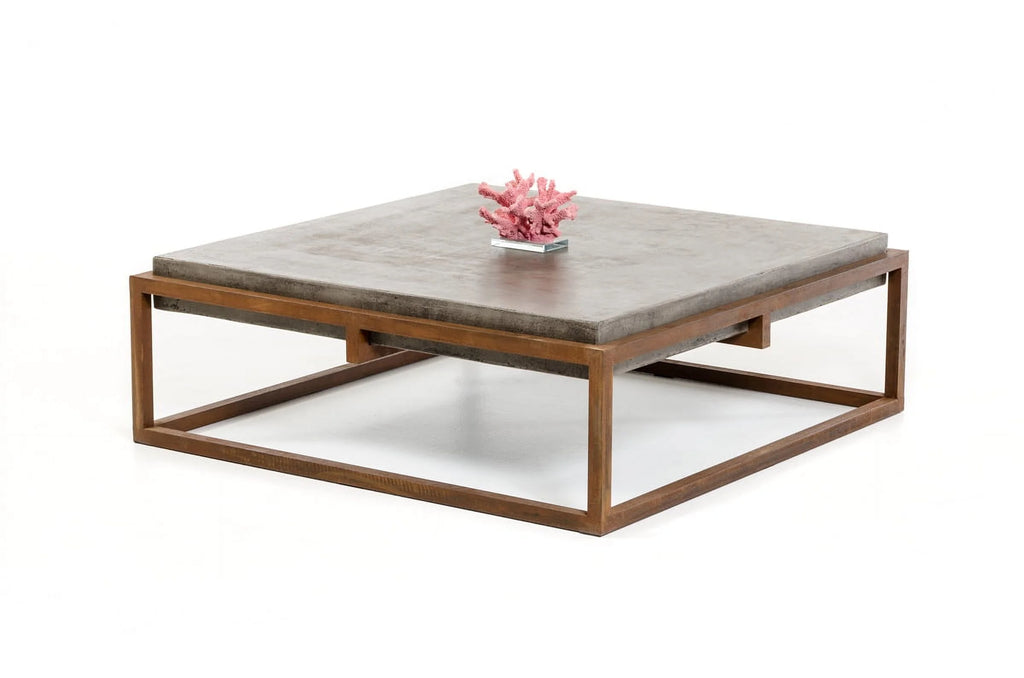 Concrete And Metal Coffee Table S7696