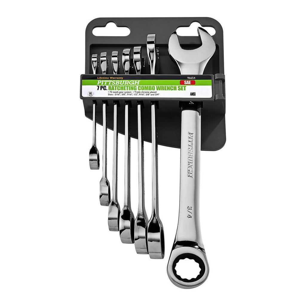 SAE Ratcheting Combination Wrench Set, 7-Piece C21122