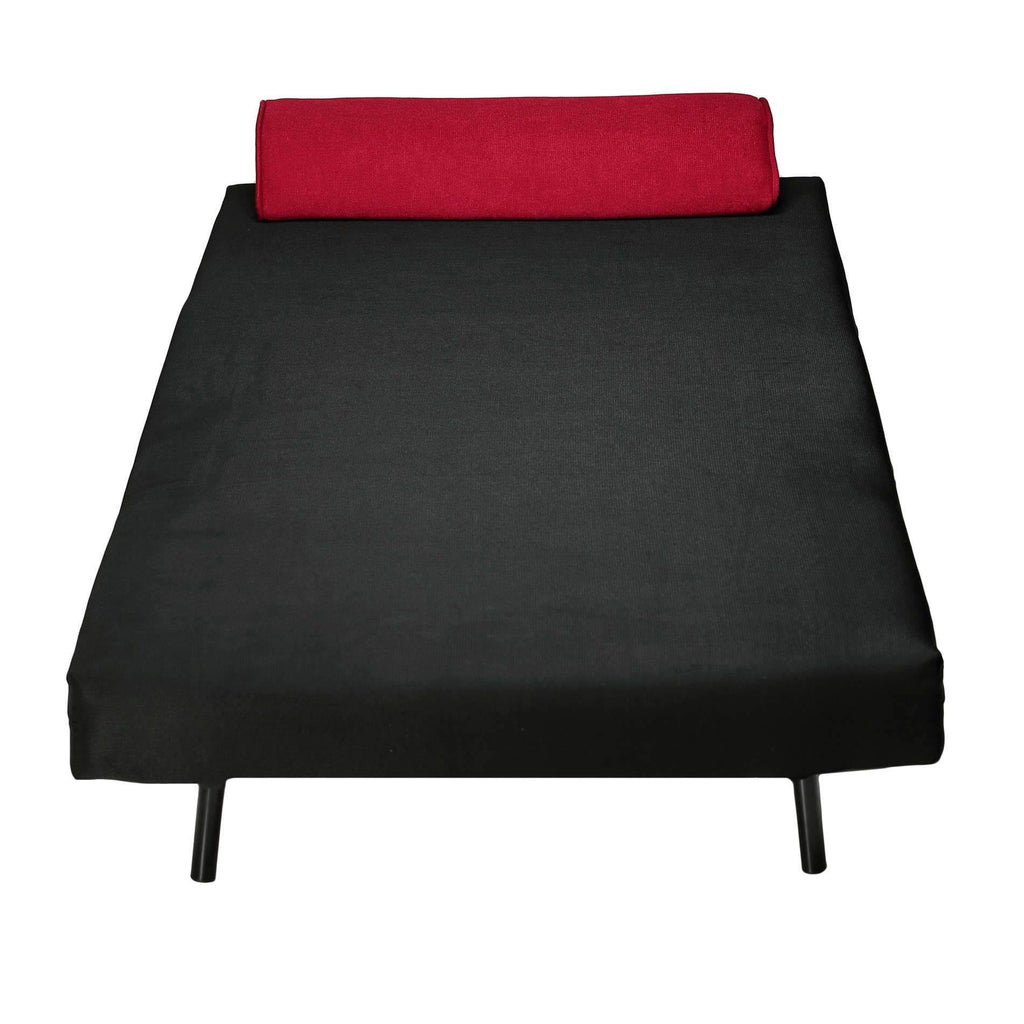 Black Convertible Accent Chair Bed F68837