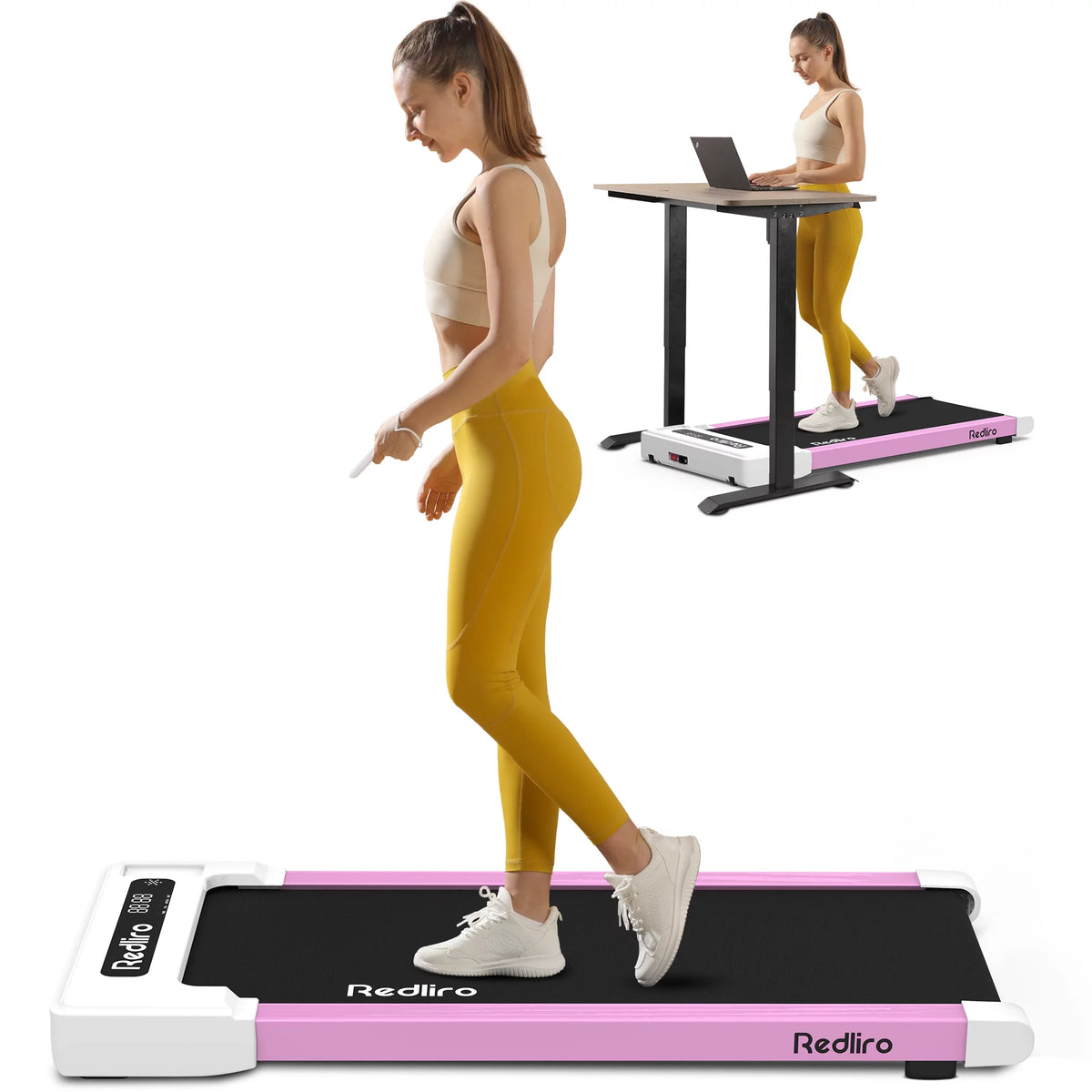 White 2.25HP Walking Pad Treadmill W808477