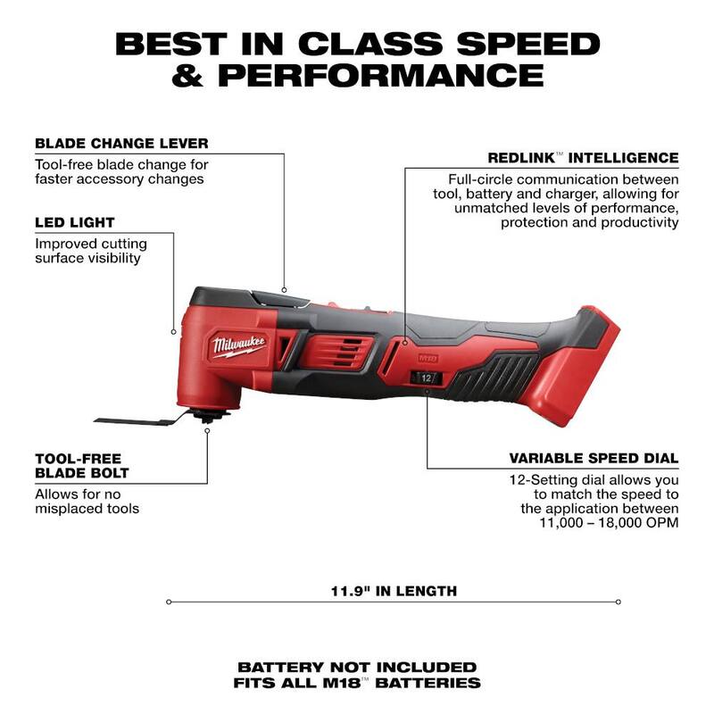 18V Lithium-Ion Brushless Cordless Compact Drill/Impact Combo Kit (2-Tool) with Oscillating Multi-Tool C64792