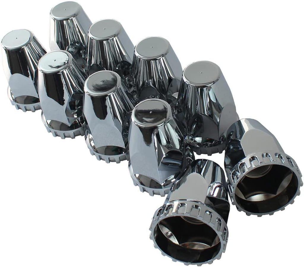 60 Pc Chrome ABS Plastic Screw on Lug Nut Covers with Flange J69368