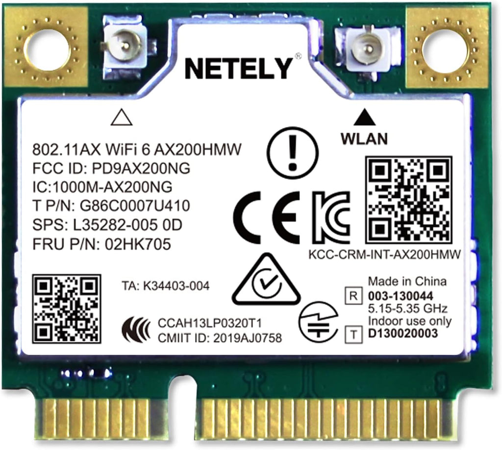 WiFi 6 AX200HMW Mini-PCIE Interface WiFi Adapter 3000Mbps Pack of 2 E502263