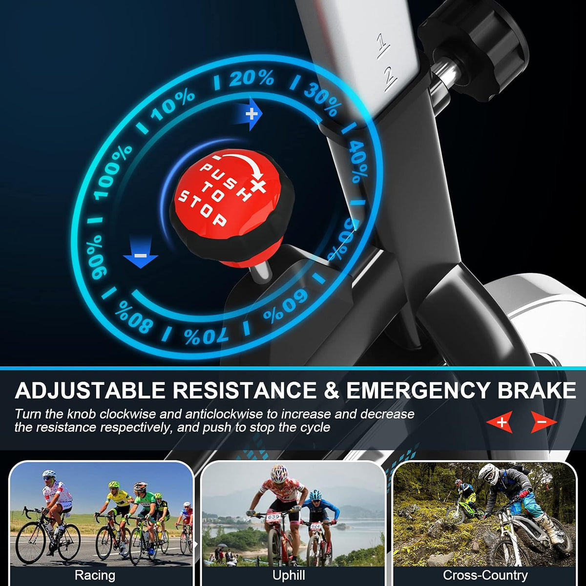 Magnetic Belt Drive Indoor Exercise Cycling Bike with LCD Monitor D60585