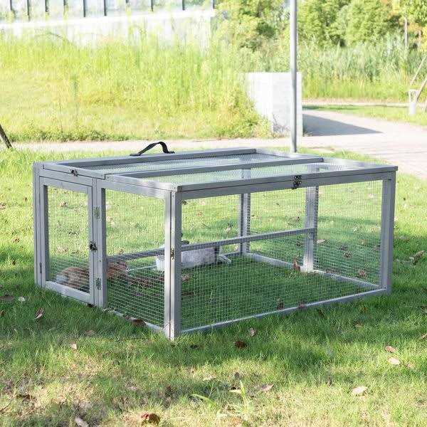 Chicken Coop & Roosting Bar Small Pet Hutch D812918