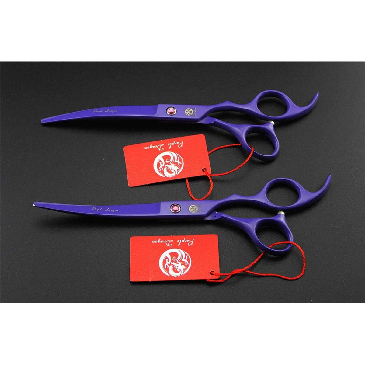 7.0 inch 4PCS Pet Grooming Scissors Kit Steel Straight Curved Thinning Blade B281149