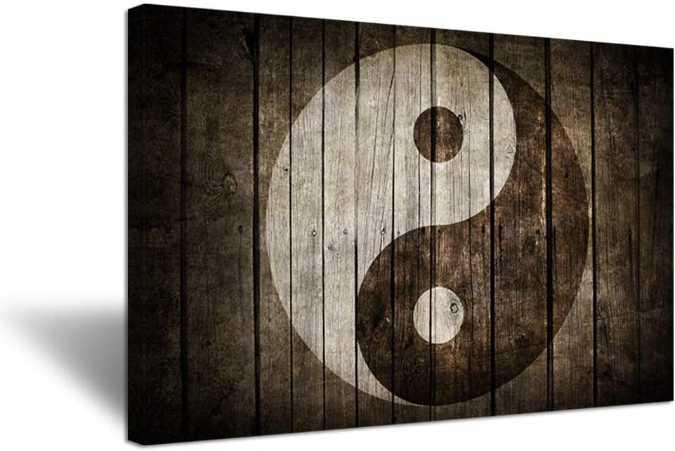 Black and White Yin Yang Symbol Canvas Print 24x36 J869299
