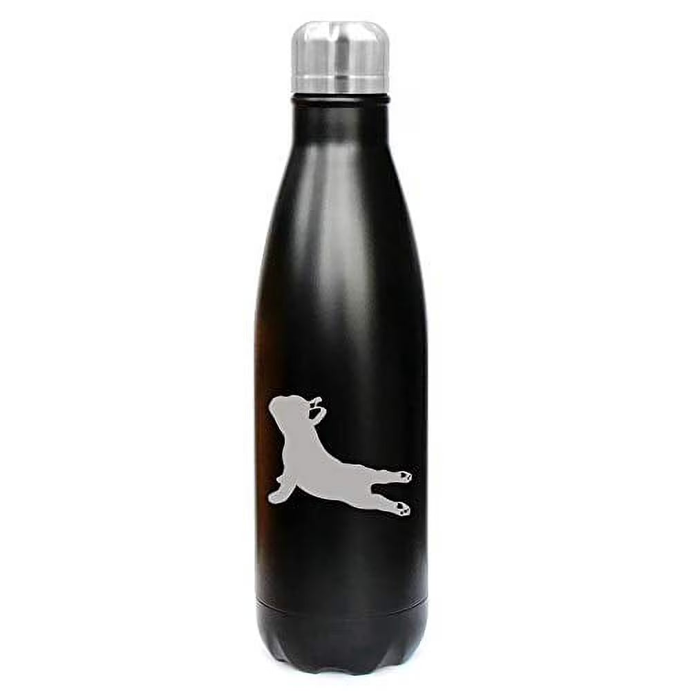 17 oz. Double Wall Vacuum Insulated Stainless Steel Water Bottle Travel Mug Cup (Black) S3680