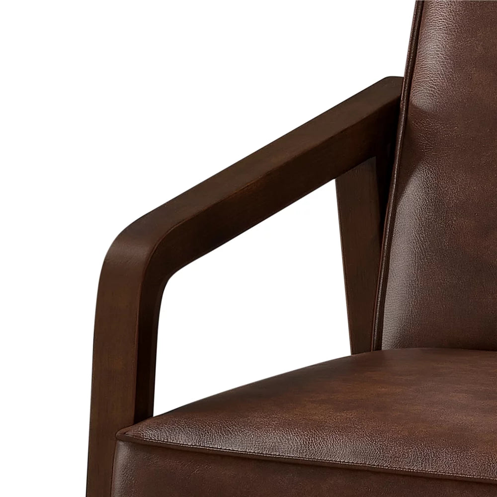 Dark Brown Upholstered Accent Chair Z319