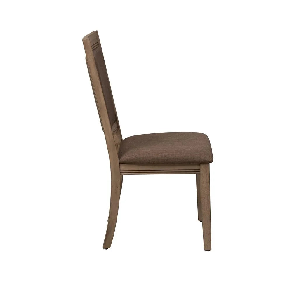 Brown Set of 2 Upholstered Side Chair F58847