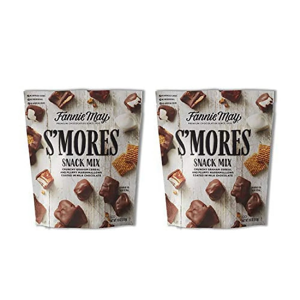 18oz Bag 2 Pack Milk Chocolate Covered Mini Marshmallows and Graham Cereal Snack Mix H9845