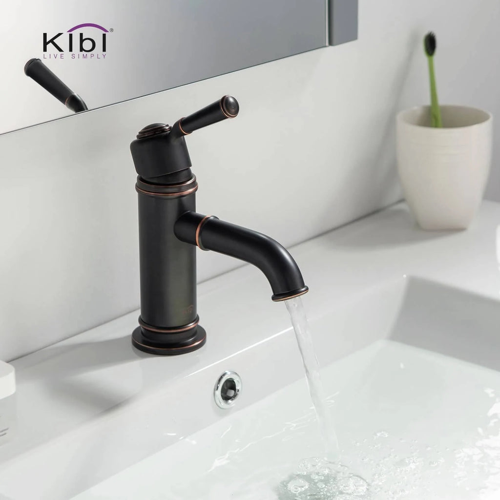 Oil Rubbed Bronze Single Hole Bathroom Faucet G45363