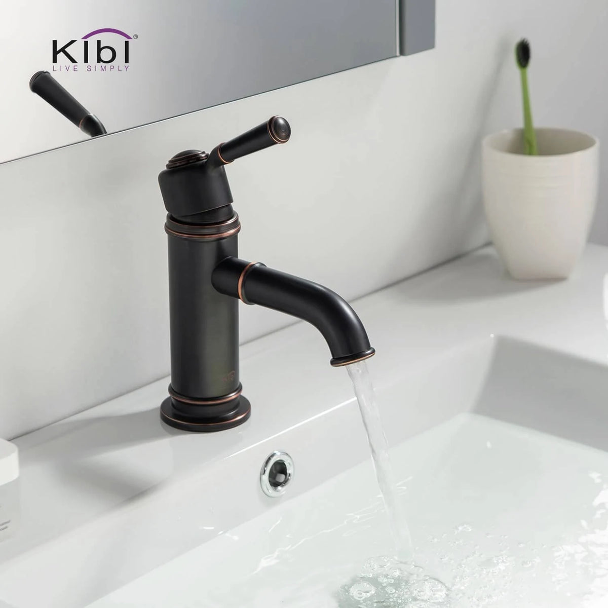 Oil Rubbed Bronze Single Hole Bathroom Faucet G45363