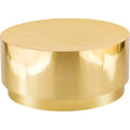 Gold Stainless Steel Drum Coffee Table M165314