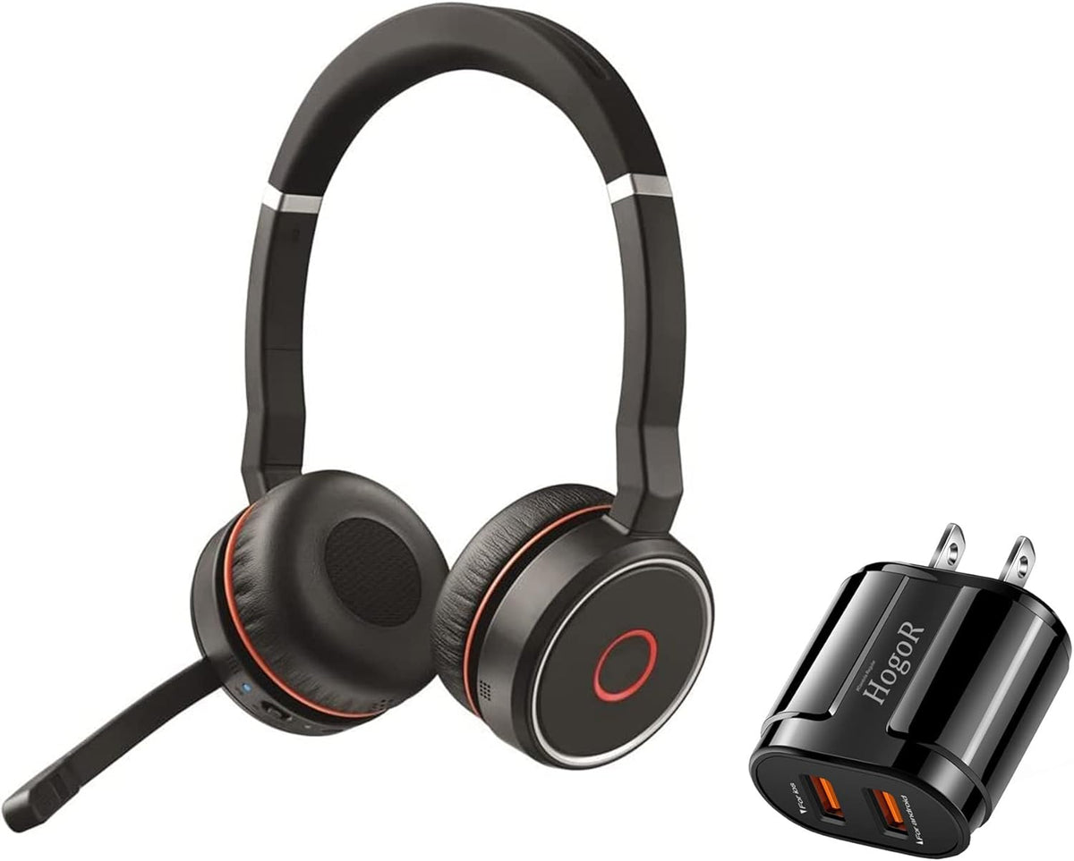 Wireless Headset with Active Noise-Cancelling Microphone and USB Adapter L979