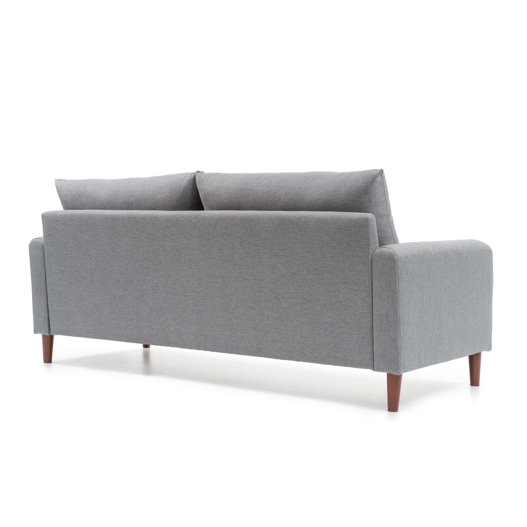 Light Grey Sofa with Curved Arms X711381