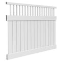White Vinyl Closed Picket Top Fence Panel H221