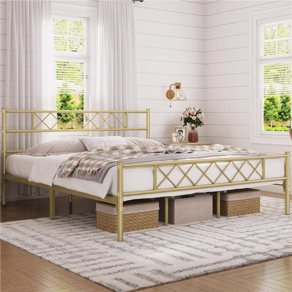 Queen Metal Platform Bed C71675