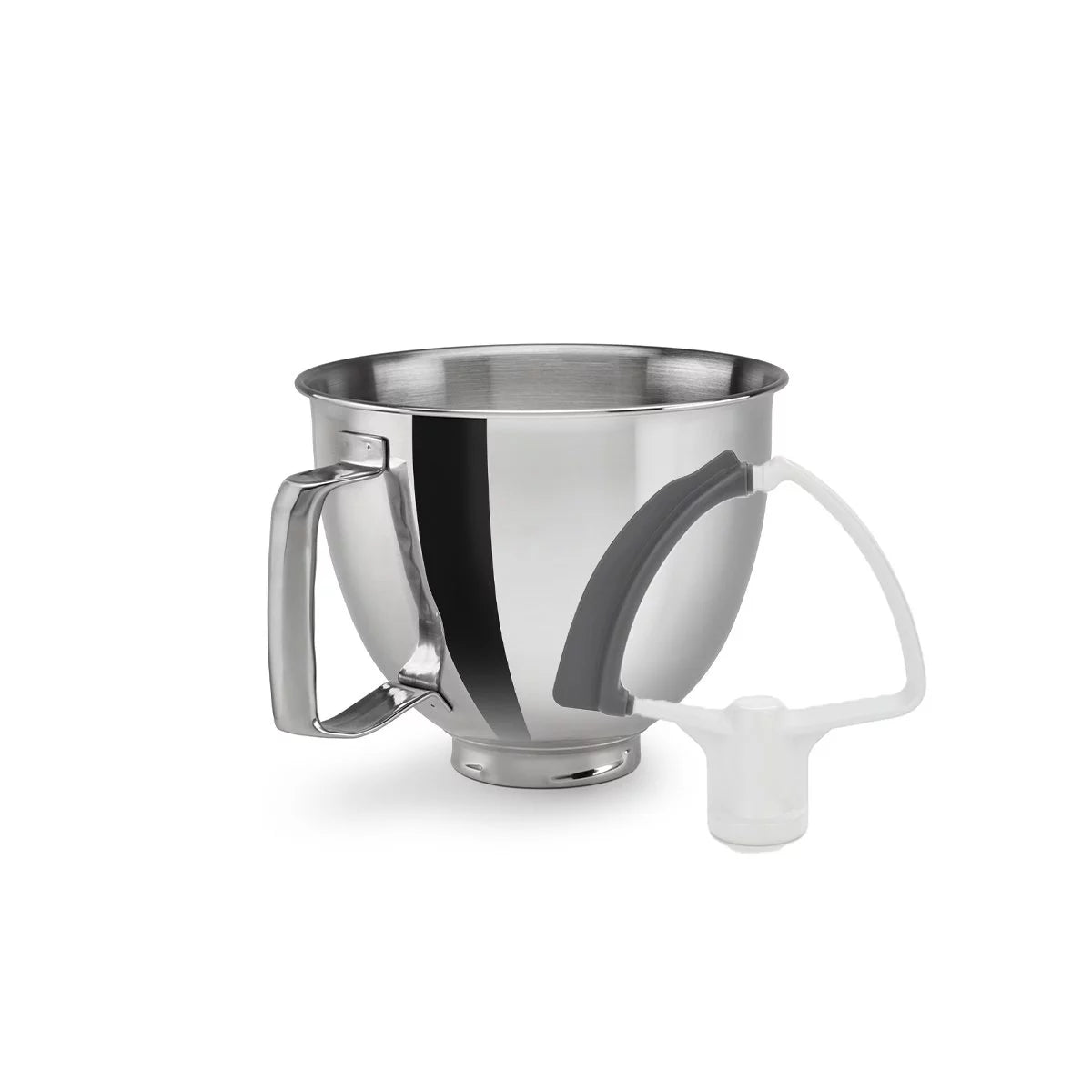 3.5-Quart Polished Stainless Steel Bowl with Flex Edge Beater Q2221