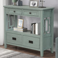 36'' Pine Wood Console Table with 4 Drawers E265572