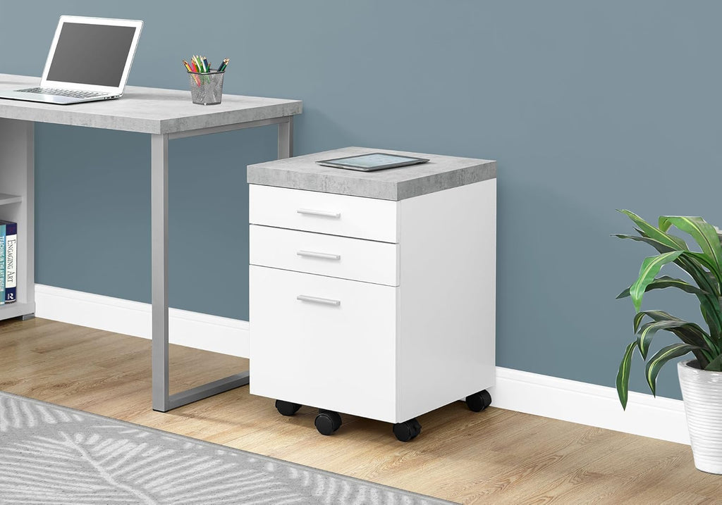 Grey 3 Drawer File Cabinet N703