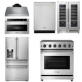 30 Propane Gas Range, Range Hood, Microwave, Refrigerator, Dishwasher, Wine Cooler U175845